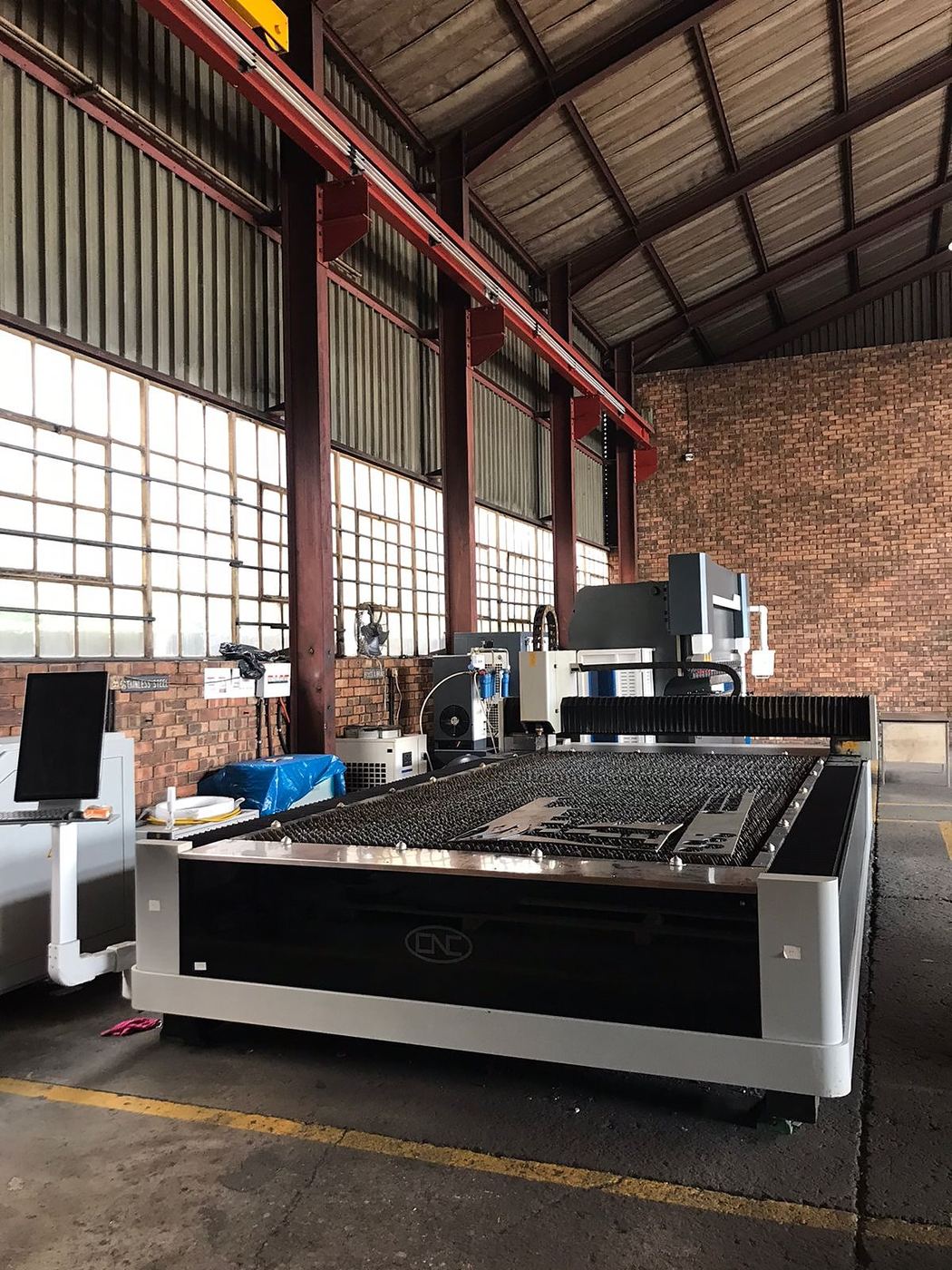 The 6 kW CNC fibre laser cutter at IK Plus, Germiston
